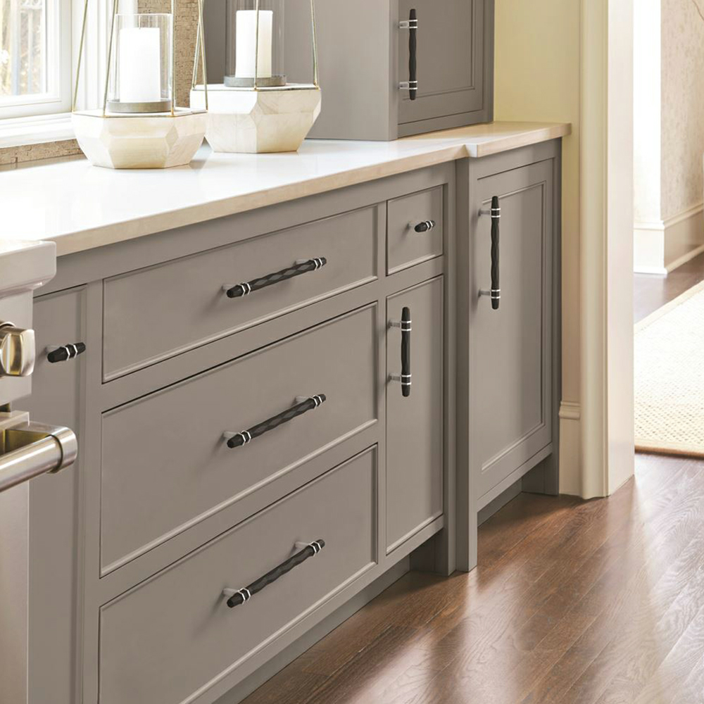 203mm London Cabinet Pull, Black Chrome/Satin Nickel