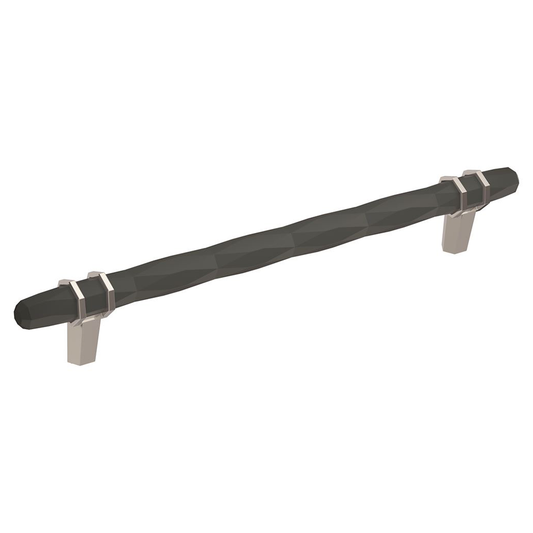 203mm London Cabinet Pull, Black Bronze/Polished Chrome