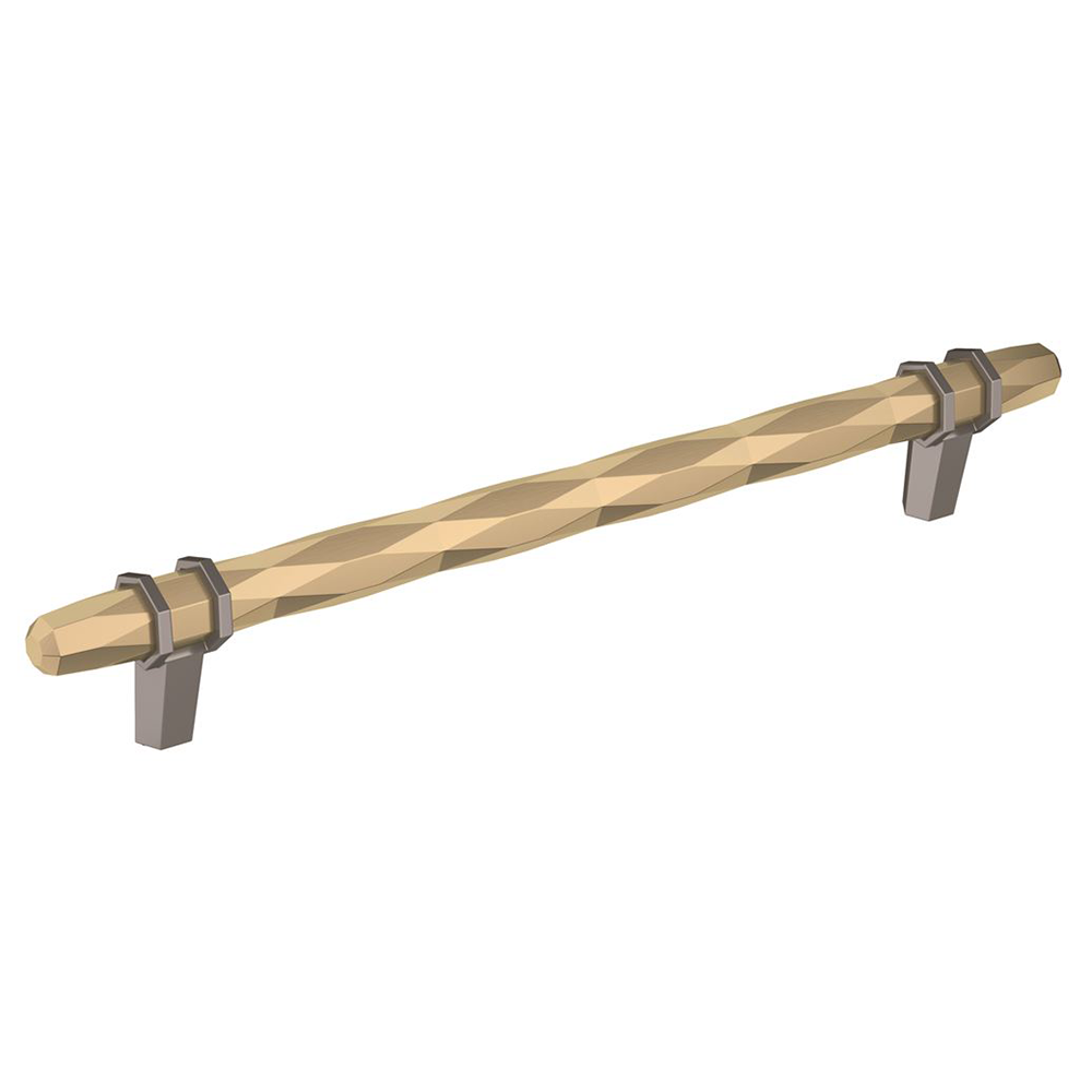 203mm London Cabinet Pull, Golden Champagne/Black Chrome