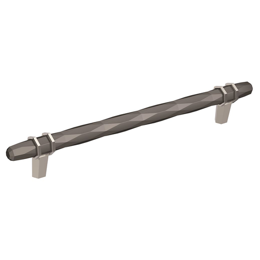 203mm London Cabinet Pull, Black Chrome/Polished Chrome