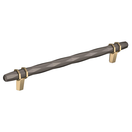 203mm London Cabinet Pull, Black Chrome/Golden Champagne