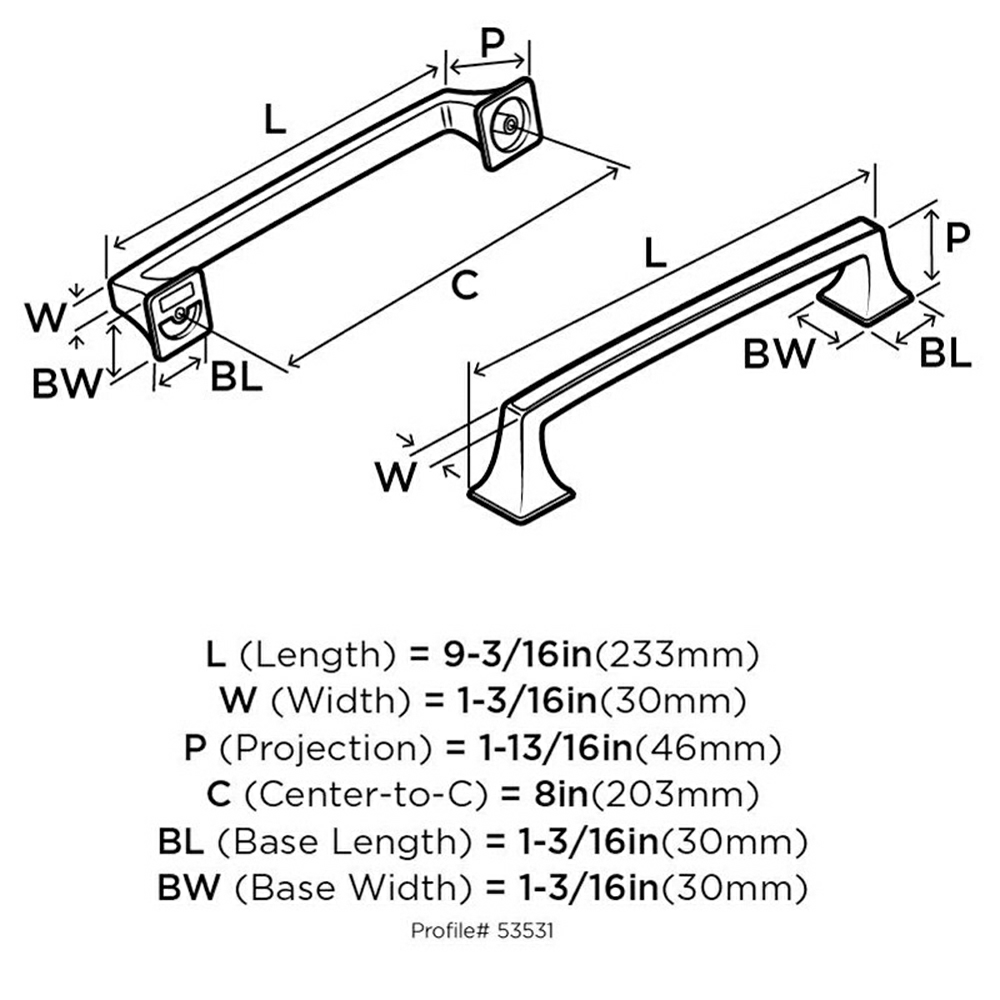 8" Mulholland Appliance Pull, Oil-Rubbed Bronze