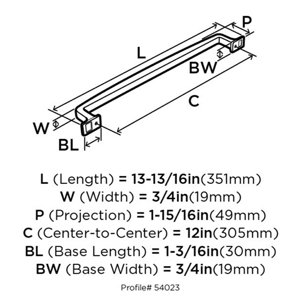 12" Westerly Appliance Pull, Golden Champagne