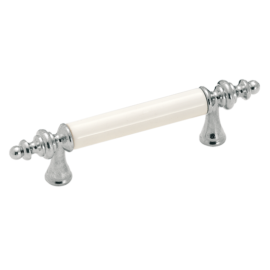 3" Allison™ Value Ceramic Pull, White/Polished Chrome