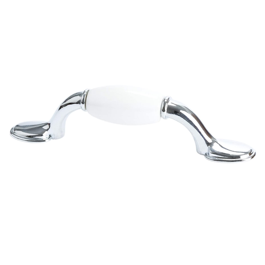 3" Concord Ceramic Pull, Polished Chrome/Ceramic