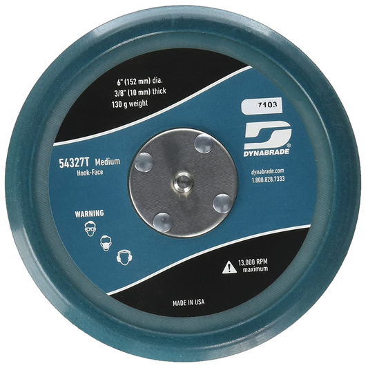 Non-Vacuum Hook Face Sander Pad, 6" x 6" x 3/8"