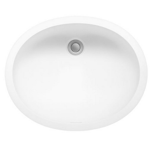 Acrylic Undermount Single Bowl Vanity Sink, 16-1/8" x 13" x 5-1/8", Soft White