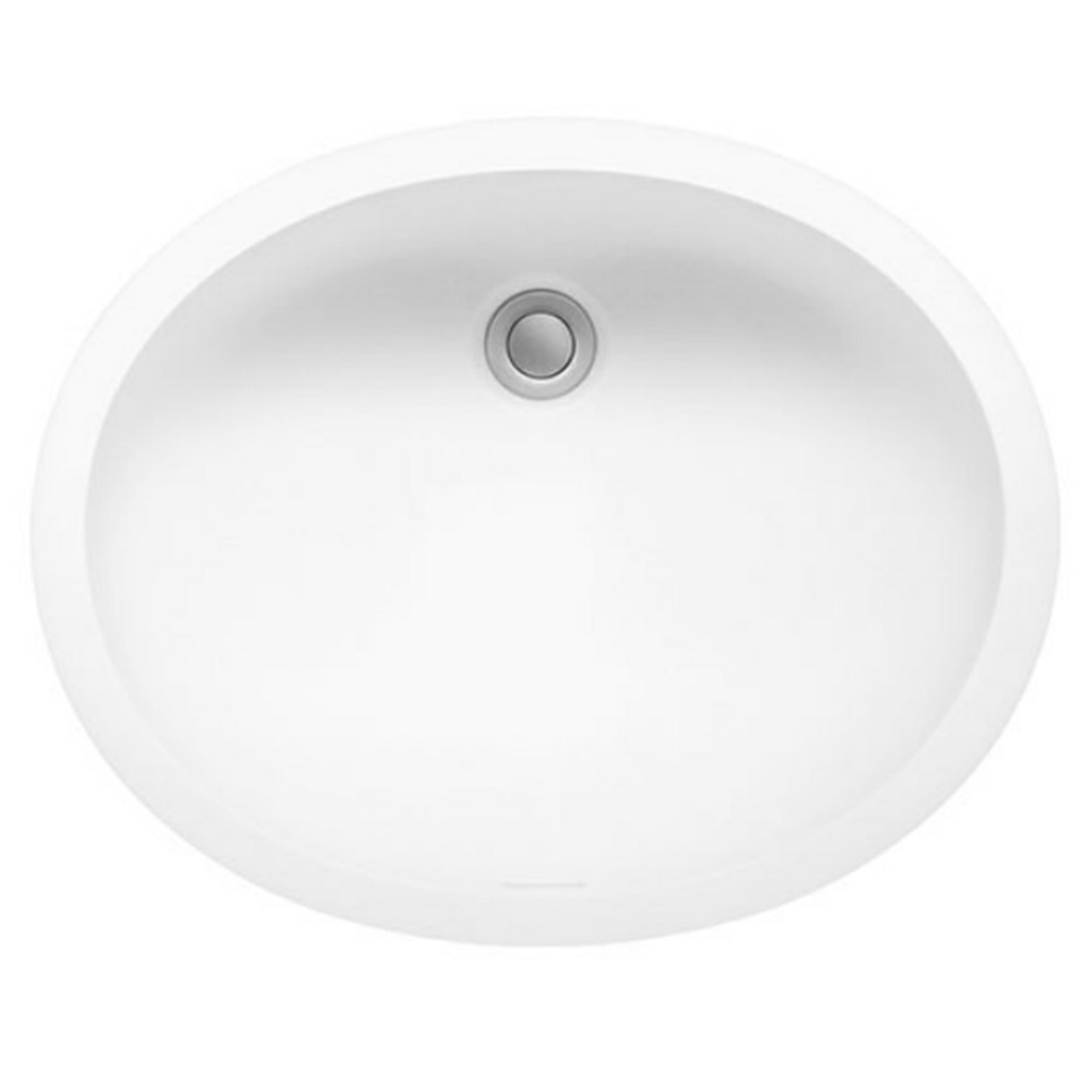 Acrylic Undermount Single Bowl Vanity Sink, 16-1/8" x 13" x 5-1/8", White