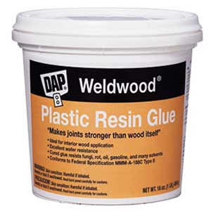 Plastic Resin Glue, Amber, 4-1/2lb Canister