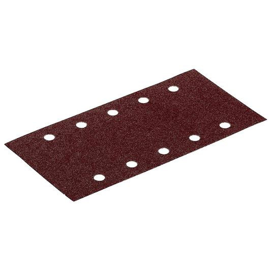 228mm x 115mm 80 Grit 10 Holes Abrasive Rubin 2 Sanding Sheet, Aluminum Oxide (50/Pack)
