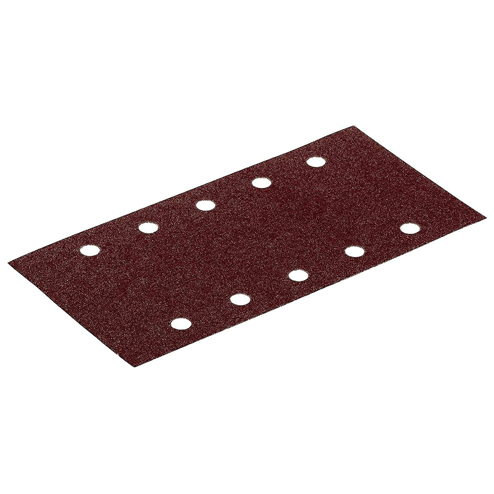 228mm x 115mm 150 Grit 10 Holes Abrasive Rubin 2 Sanding Sheet, Aluminum Oxide (50/Pack)