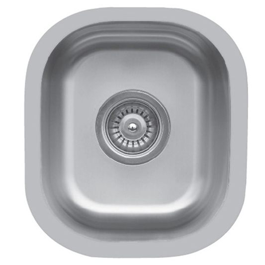 Edge 300 Stainless Steel Under Mount 18G Single Bowl Bar/Prep Sink, 12-7/8" x 14-7/8" x 6-1/2"