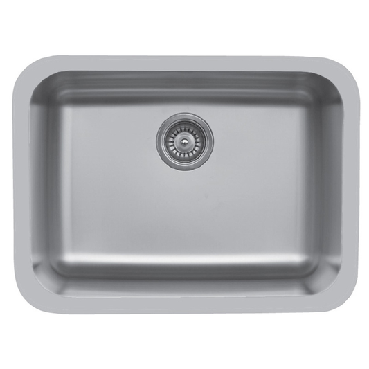 Edge 300 Stainless Steel Under Mount 18G Single Bowl Kitchen Sink, 24-1/8" x 18-1/8" x 9"