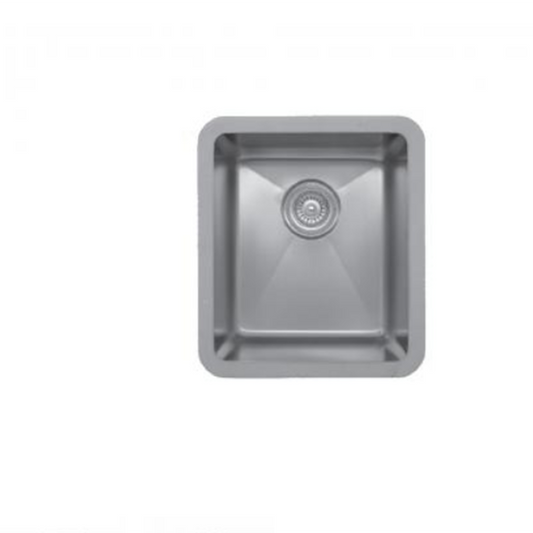 Edge 400 Stainless Steel Under Mount 18G Single Bowl Bar/Prep Sink, 16-1/4" x 18-1/4" x 9"