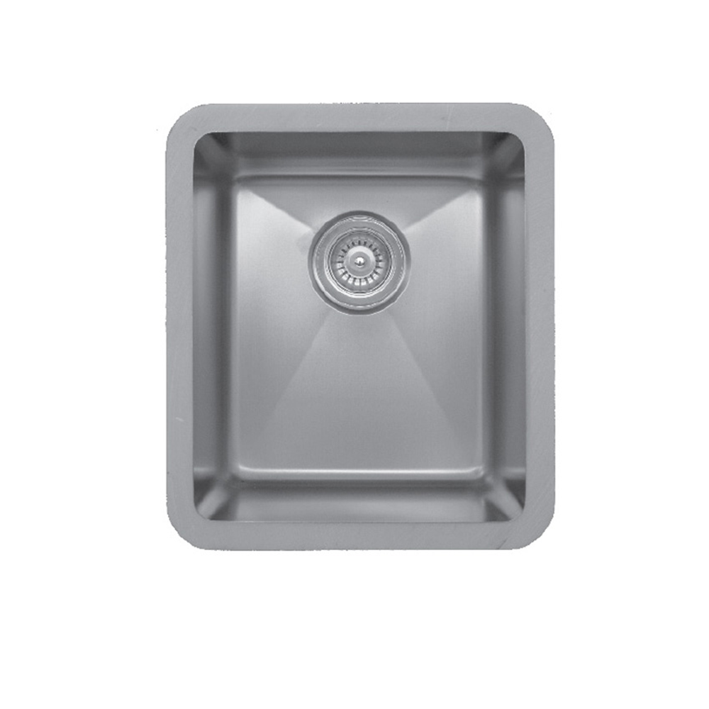 Edge 400 Stainless Steel Under Mount 18G Single Bowl Kitchen Sink, 16-1/4" x 18-1/4" x 6"