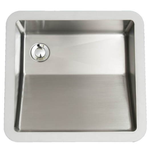 Edge 500 Stainless Steel Under Mount 18G Single Bowl Kitchen Sink, 17-7/8" x 16-7/8" x 5-1/2"