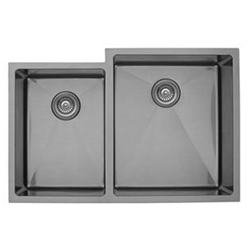 EL-78L Stainless Steel Under Mount 16G Double Bowl Kitchen Sink, 33" x 20" x 10"