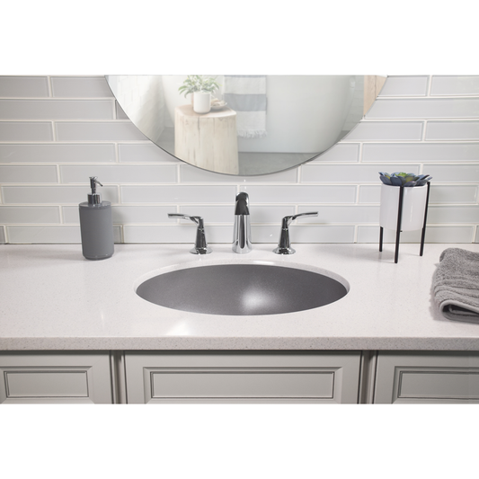 Q-306 Quartz Undermount Single Bowl Vanity Sink, 19" x 15" x 5-1/2", Bisque