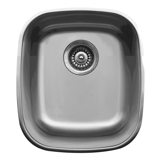 U-1517 Stainless Steel Under Mount 18G Single Bowl Bar/Prep Sink, 14-5/8" x 16-3/4" x 8"