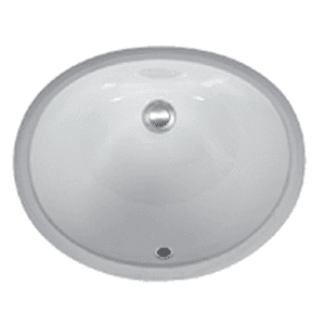 VC101 Vitreous China Undermount Single Bowl Vanity Sink, 17" x 14" x 6", White (3/Pack)