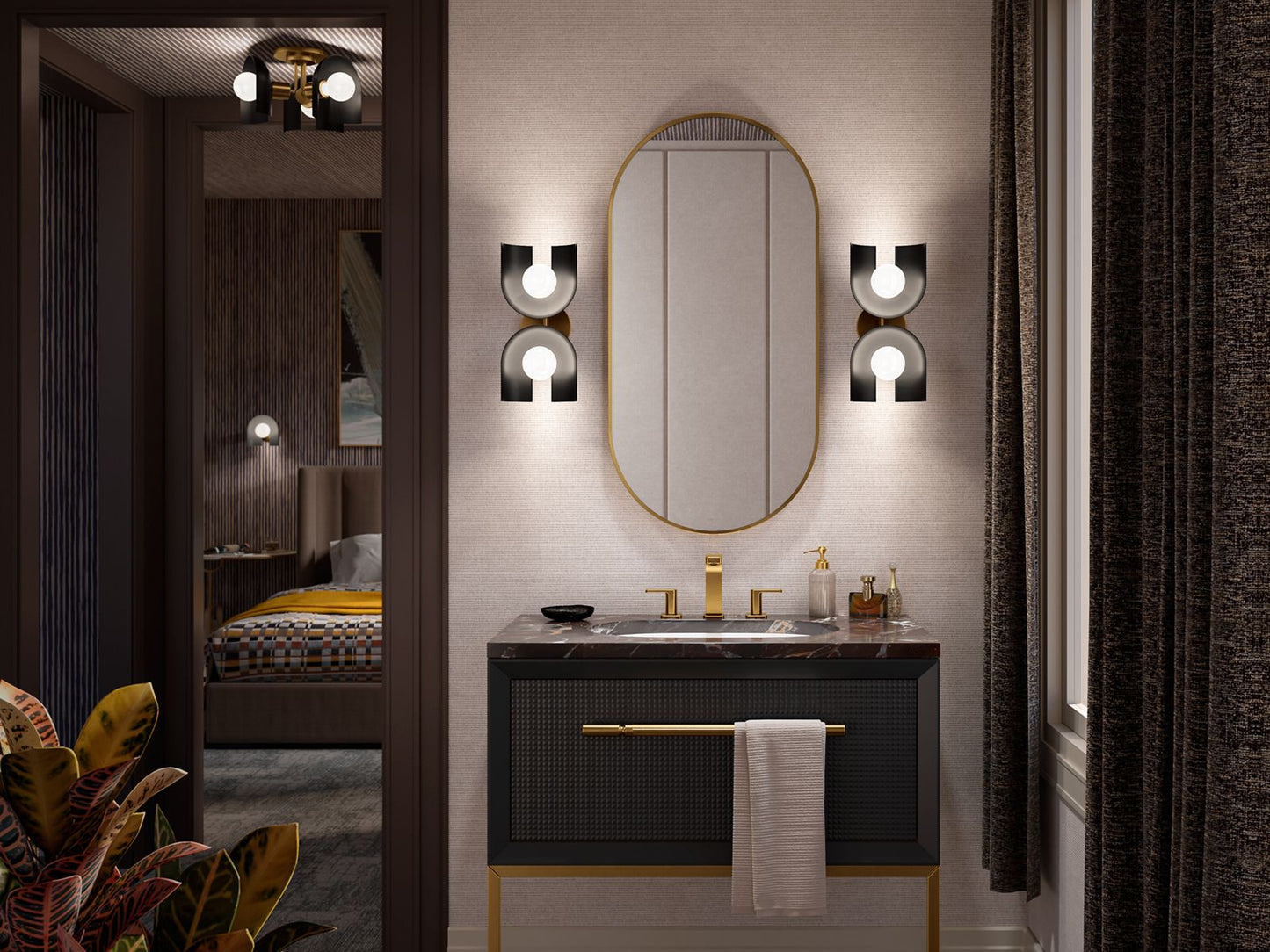 Kohler K-31783-SC02-BML Jabot Two-Light Sconce