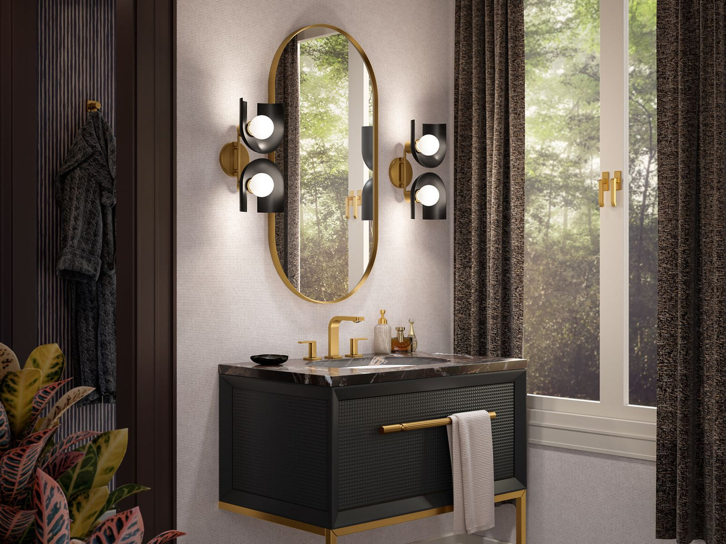 Kohler K-31783-SC02-BML Jabot Two-Light Sconce