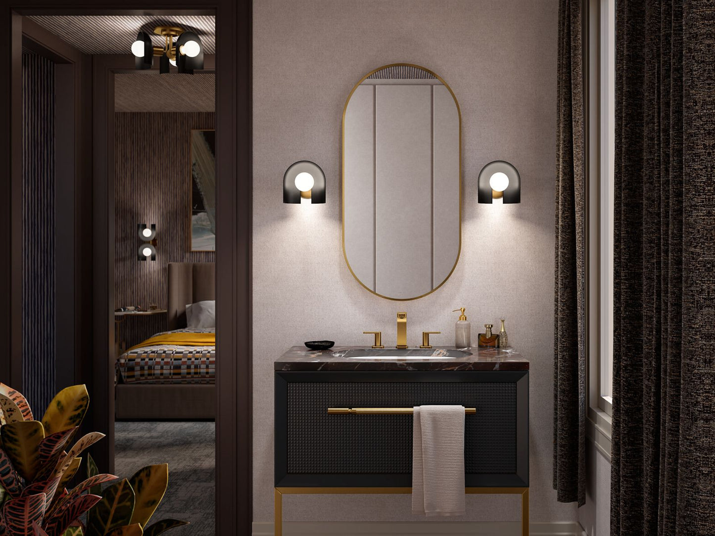 Kohler K-31783-SC02-BML Jabot Two-Light Sconce