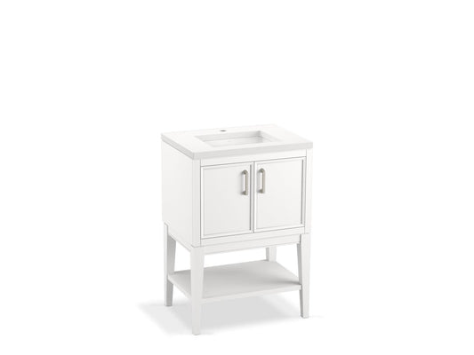 Kohler K-33577-ASB-1WX Winnow 24 in. Bathroom Vanity Cabinet with Sink and Quartz Top