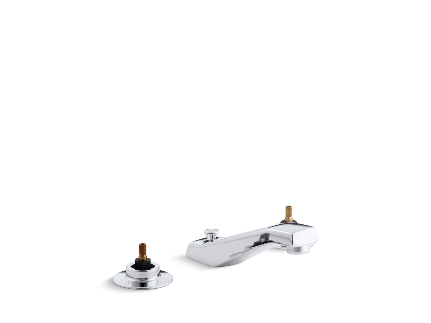 Kohler K-7437-K-PB Triton Widespread Commercial Bathroom Sink Faucet with Standard 5 in. Spout and Pop-Up Drain, Requires Handles