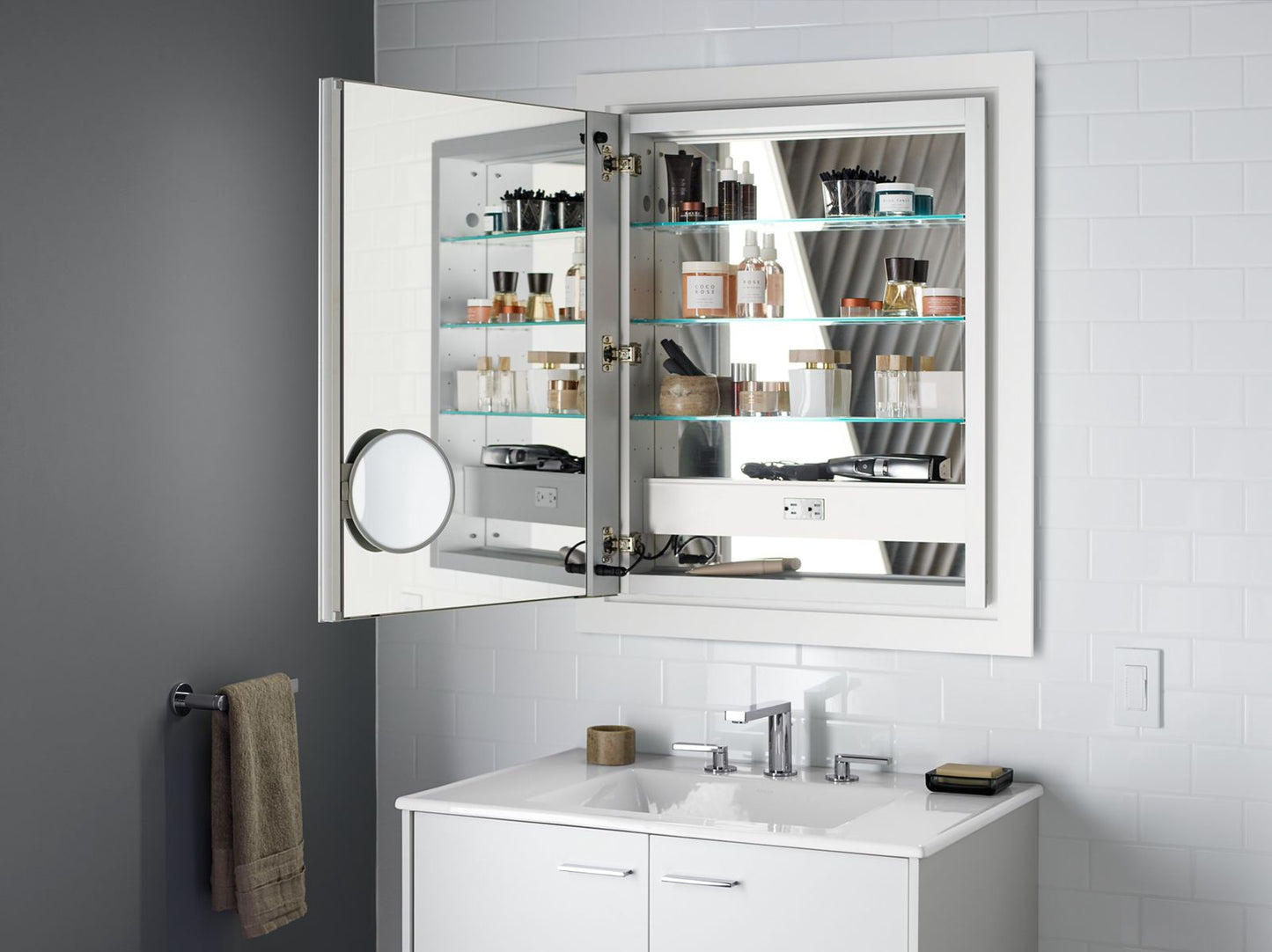 Kohler K-99661-24-1WB Jacquard Medicine Cabinet Surround, 24 in. Wide