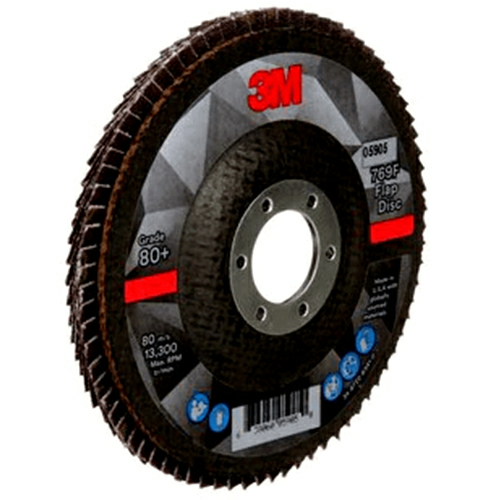 4-1/2" 80+ Grit No Holes 769F Flap Sanding Disc, Ceramic on Polyester