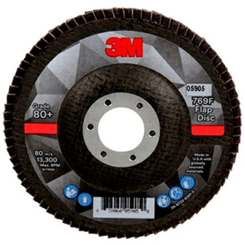 4-1/2" 80+ Grit No Holes 769F Flap Sanding Disc, Ceramic on Polyester