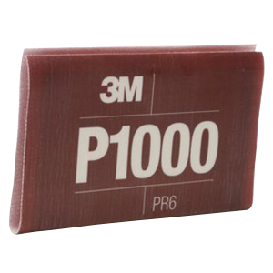 6.8" x 5.5" 1000 Grit Aluminum Oxide Hookit Flexible Abrasive Sheet (25/Box)