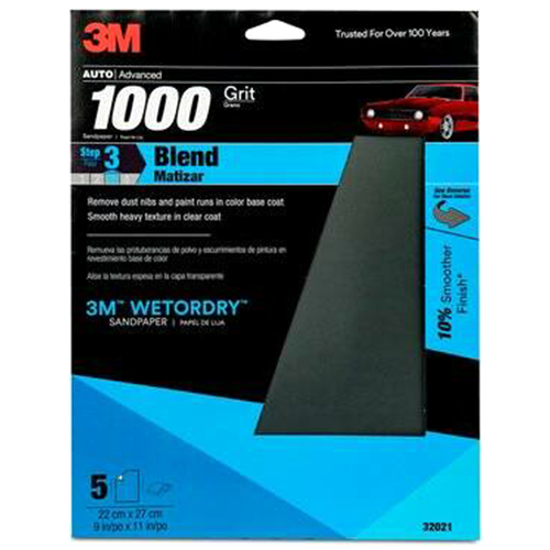 9" x 11" 1500 Grit Aluminum Oxide Abrasive Sheet (5/Pack)