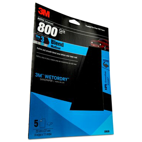 9" x 11" 800 Grit Aluminum Oxide Abrasive Sheet (5/Pack)
