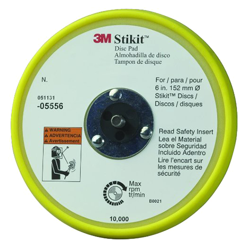 6" Stikit Low Profile Disc Backing Pad, No Holes