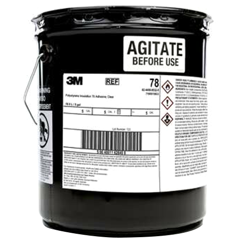 Polystyrene Insulation Adhesive, Clear, 5 Gallon Pail