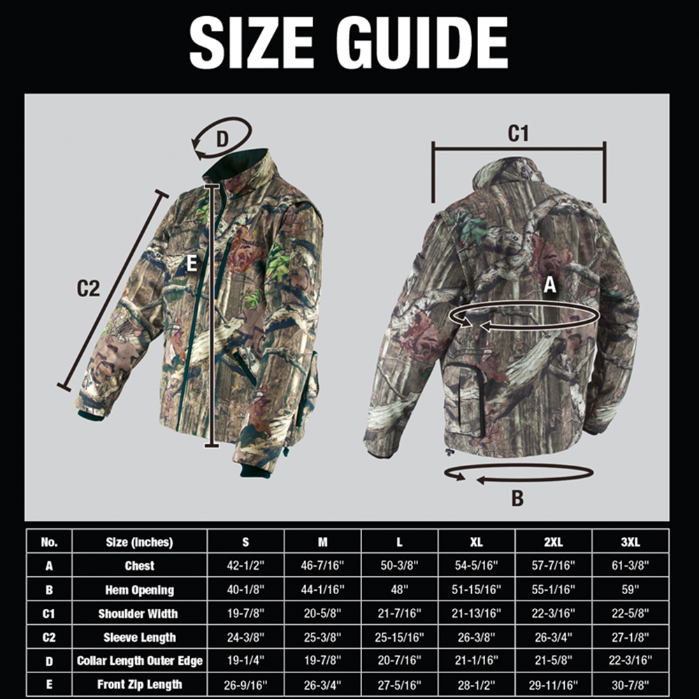 Mossy Oak Polyester Heated Jacket, Medium