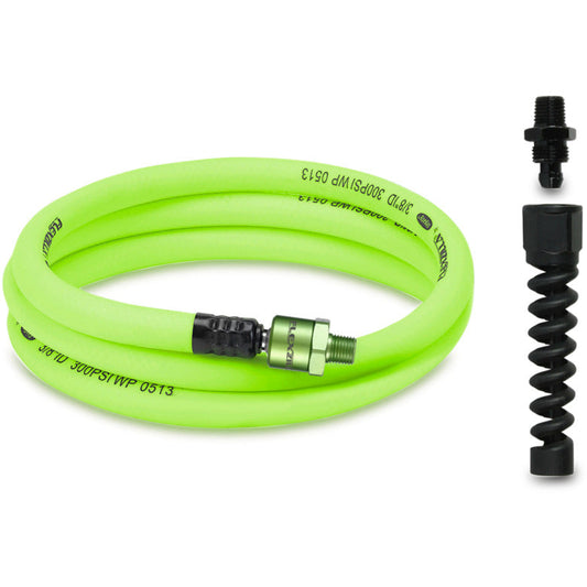 Mac Tools HFZP3806YW2B 3/8 in. Flexzilla Whip Hose with Ball Swivel 6 ft. - 1/4 in. NPT