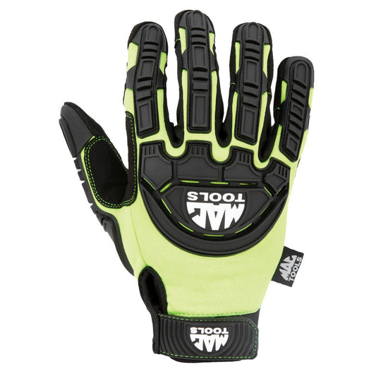 Mac Tools MACIMPA-G-L Impact Gloves - Hi-Visibility Green - Large