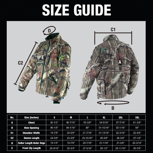 Makita DCJ201Z2XL 18V LXT Lithium‑Ion Cordless Mossy Oak Heated Jacket, Jacket Only (Camo, 2XL)