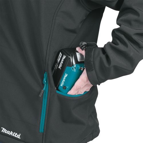 Makita DCJ205ZL 18V LXT Lithium‑Ion Cordless Heated Jacket, Jacket Only (Black, L)