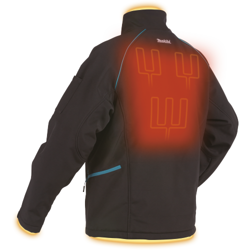 Makita DCJ205ZXL 18V LXT Lithium‑Ion Cordless Heated Jacket, Jacket Only (Black, XL)