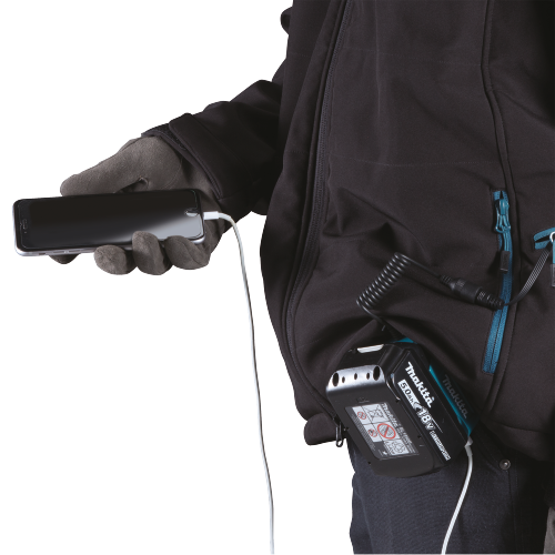 Makita DCJ205ZXL 18V LXT Lithium‑Ion Cordless Heated Jacket, Jacket Only (Black, XL)
