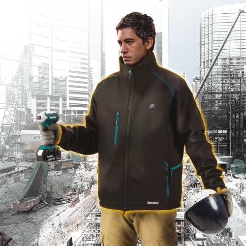 Makita DCJ205ZXL 18V LXT Lithium‑Ion Cordless Heated Jacket, Jacket Only (Black, XL)