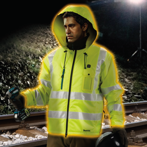 Makita DCJ206Z3XL 18V LXT Lithium‑Ion Cordless High Visibility Heated Jacket, Jacket Only (3XL)