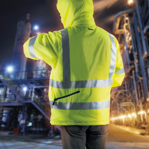 Makita DCJ206ZXL 18V LXT Lithium‑Ion Cordless High Visibility Heated Jacket, Jacket Only (XL)