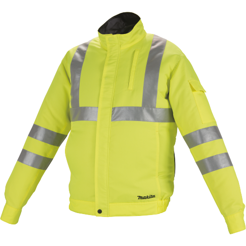 Makita DFJ214ZL 18V LXT Lithium‑Ion Cordless High Visibility Fan Jacket, Jacket Only (L)