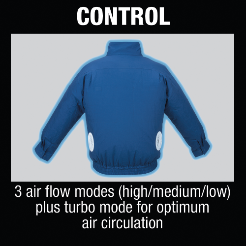 Makita DFJ304Z2XL 18V LXT Lithium‑Ion Cordless Cotton Fan Jacket, Jacket Only (2XL)