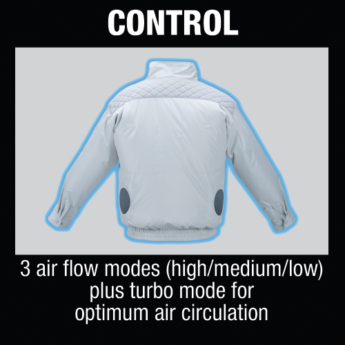 Makita DFJ405Z2XL 18V LXT Lithium‑Ion Cordless UV Resistant Fan Jacket, Jacket Only (2XL)